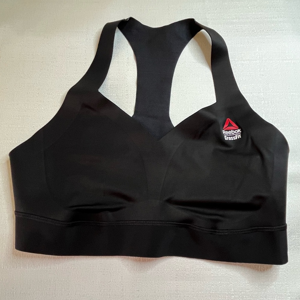 Reebok CrossFit swim racerback patterned bra NWT